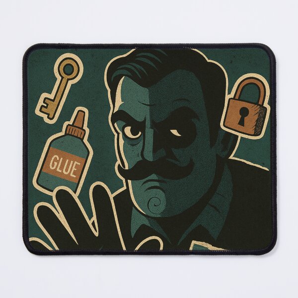 Item preview, Hello Neighbor Collage Noir Raven Brooks Retro Comic Style For Fan designed and sold by Bongocomic.