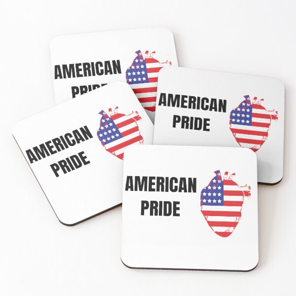 Aperçu de l'œuvre "American Pride Patriotic Heart Design" créée et vendue par USAHeartShop.