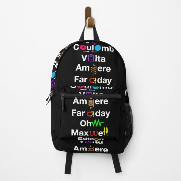 Item preview, Nerdy Minimalist Iconic Electrical Geniuses Names Coulumb, Volta, Ampere, Faraday, Ohm, Maxwell, Edison, Tesla Physics Teacher White Text designed and sold by MathWare MathClips.