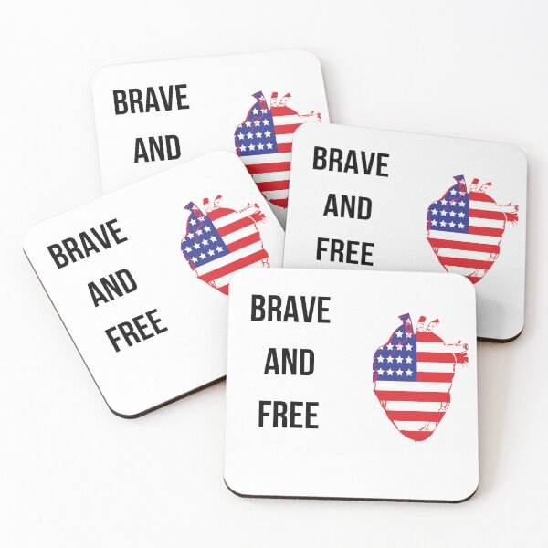 Aperçu de l'œuvre "American Brave Patriotic Heart Design" créée et vendue par USAHeartShop.