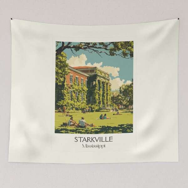 Item preview, Starkville Mississippi Campus | University Lawn Art Print designed and sold by TuncGK.