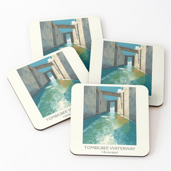 Item preview, Tombigbee Waterway Lock | Navigational Channel Art Print designed and sold by TuncGK.