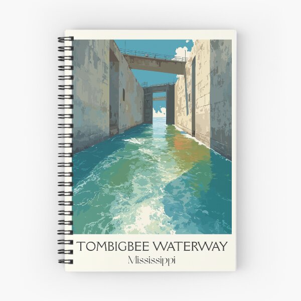 Item preview, Tombigbee Waterway Lock | Navigational Channel Art Print designed and sold by TuncGK.
