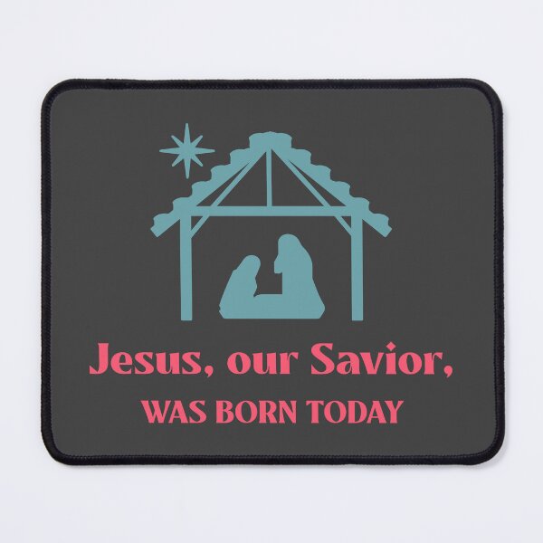 Aperçu de l'œuvre Jésus, notre Seigneur, est né aujourd'hui. Noël créée et vendue par SofikoDesigns.