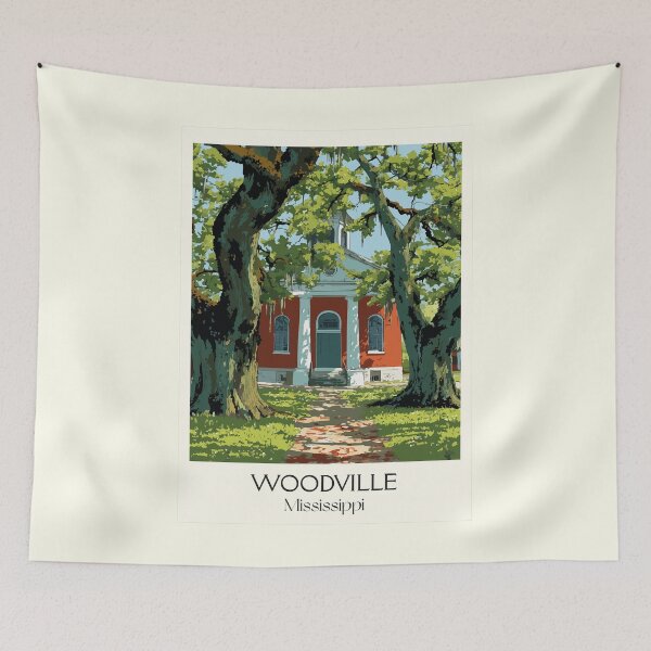Item preview, Woodville Mississippi Historic Home | Southern Gothic Art Print designed and sold by TuncGK.
