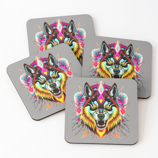 Item preview, Furious Cyberpunk Siberian Husky – Vibrant Neon Geometric Dog Art designed and sold by Naturalite19.