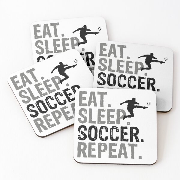 Item preview, Eat Sleep Soccer Repeat Funny Football Player Gift Graphic Design designed and sold by ronakris009.