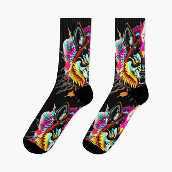 Item preview, Furious Cyberpunk Siberian Husky – Vibrant Neon Geometric Dog Art designed and sold by Naturalite19.