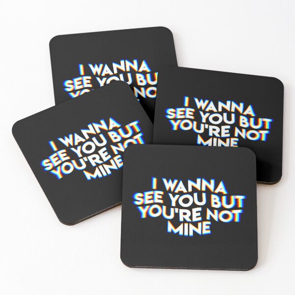 Item preview, I Wanna See You But You’re Not Mine – Glitch Aesthetic Quote designed and sold by Wawan35200.