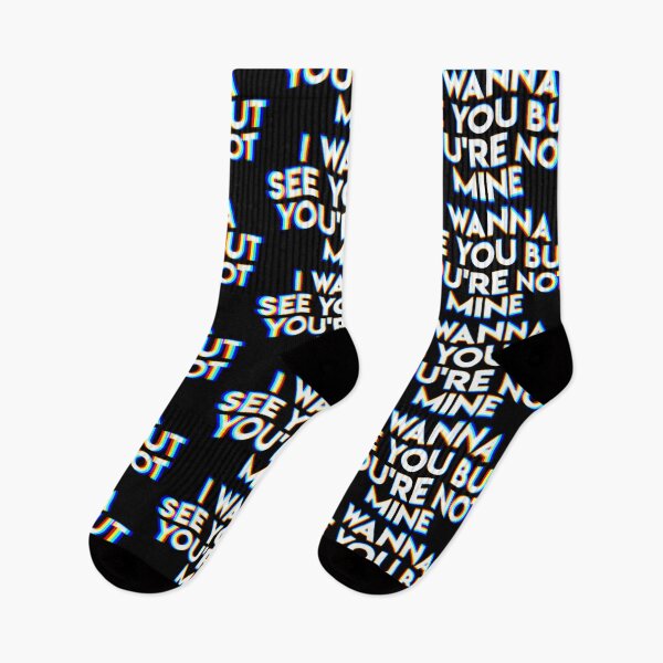 Item preview, I Wanna See You But You’re Not Mine – Glitch Aesthetic Quote designed and sold by Wawan35200.