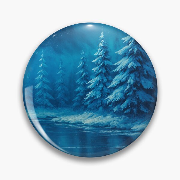 Item preview, Moonlit Winter Forest by a Lake designed and sold by Joey Santiago.