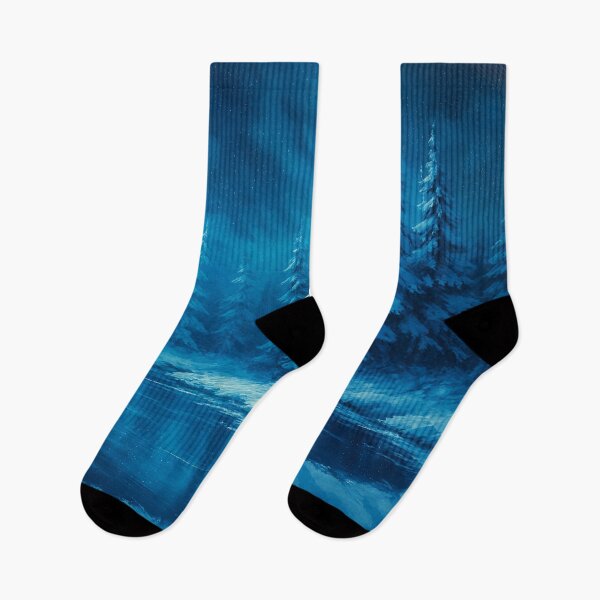Item preview, Moonlit Winter Forest by a Lake designed and sold by Joey Santiago.