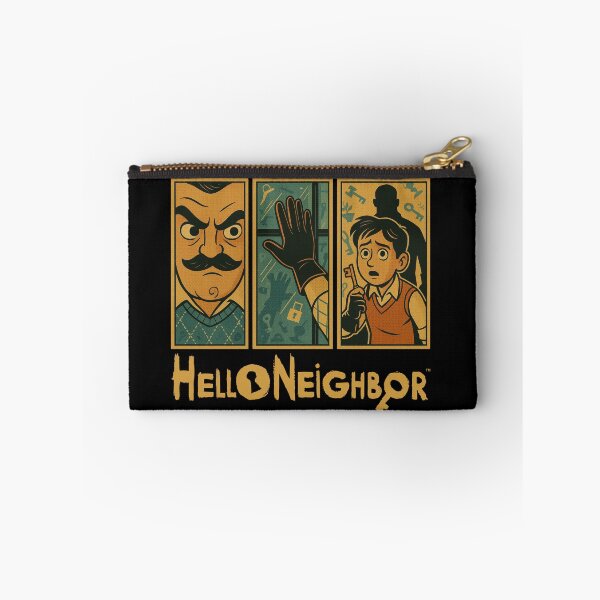Item preview, Hello Neighbo Window Triptych Retro Comic Style For Fan designed and sold by Bongocomic.