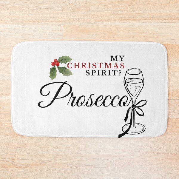 Item preview, My Christmas Spirit? Prosecco – Funny Holiday Wine Quote designed and sold by MediTerraJoy.