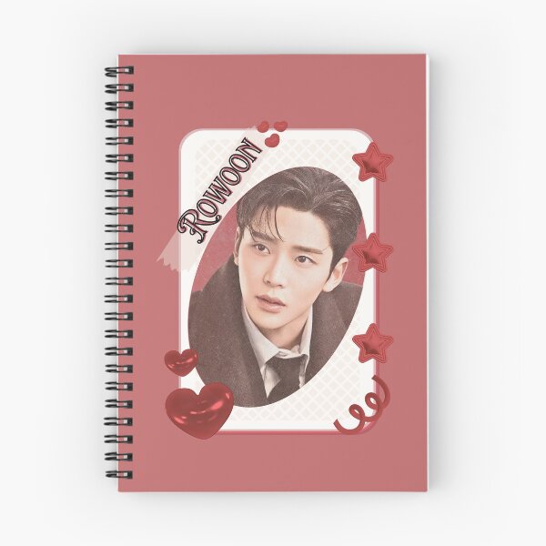 Item preview, Woo Seok (Rowoon) Korean Actor Kdrama Group Card Red Aesthetic Collage Design designed and sold by AJUNICE STUDIO.