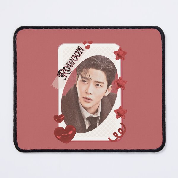 Item preview, Woo Seok (Rowoon) Korean Actor Kdrama Group Card Red Aesthetic Collage Design designed and sold by AJUNICE STUDIO.