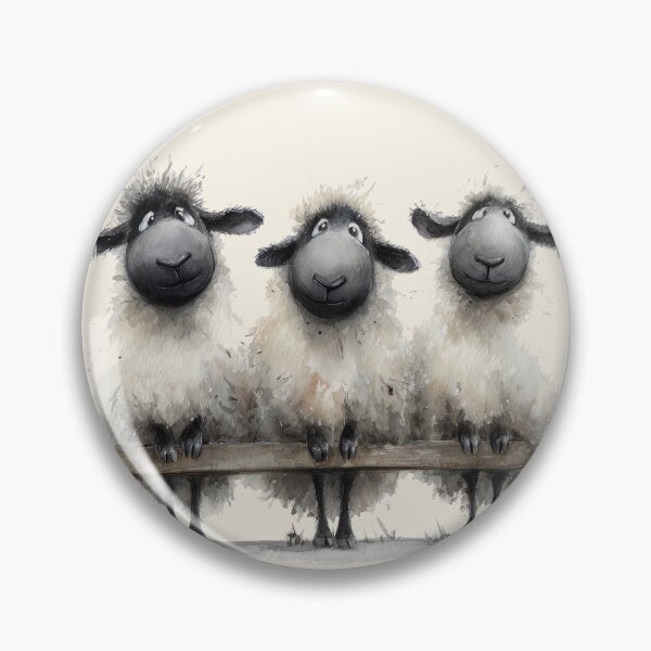 Item preview, Gorgeous Valaise Blacknose Sheep ' We 3 GoRGeouS SHeeP ' BY SHiRLeY MacARTHuR designed and sold by Shirley MacArthur Art.