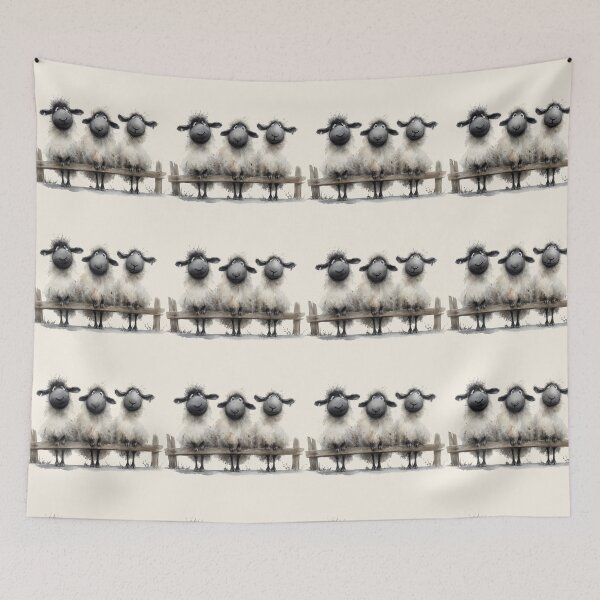 Item preview, Gorgeous Valaise Blacknose Sheep ' We 3 GoRGeouS SHeeP ' BY SHiRLeY MacARTHuR designed and sold by Shirley MacArthur Art.