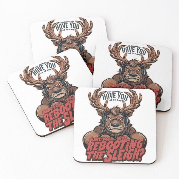 Item preview, Funny Tech Support Reindeer - Reboot The Sleigh Christmas designed and sold by ShirtHatch.