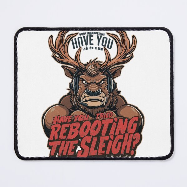 Item preview, Funny Tech Support Reindeer - Reboot The Sleigh Christmas designed and sold by ShirtHatch.