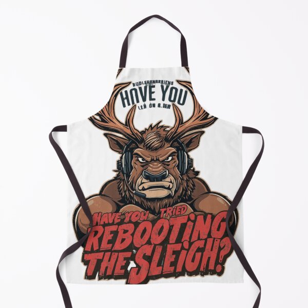 Item preview, Funny Tech Support Reindeer - Reboot The Sleigh Christmas designed and sold by ShirtHatch.