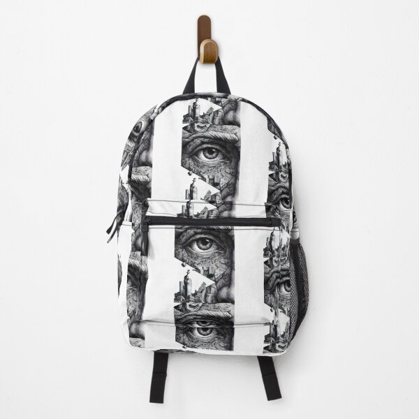 Item preview, Surreal Eye of the City – Black & White Urban Dreamscape designed and sold by Psycho-Crazy.