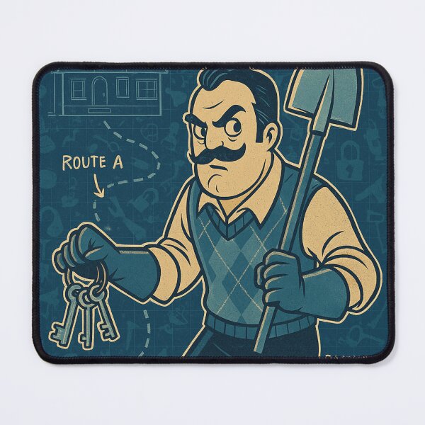 Item preview, Hello Neighbor Basement Plan Blueprint Vintage Comic Style For Fan designed and sold by Bongocomic.