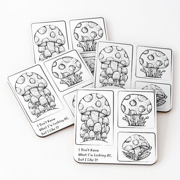 Artikelvorschau, Verspielte Pilz-Cottagecore-Kunst – Illustration eines Pilzwaldes entworfen und verkauft von tsbbstudio.