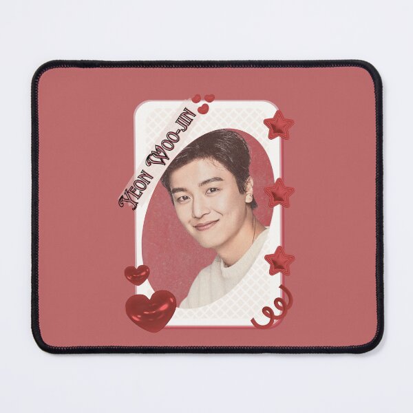 Item preview, Yeon Woo-jin Korean Actor Kdrama Group Card Red Aesthetic Collage Design designed and sold by AJUNICE STUDIO.