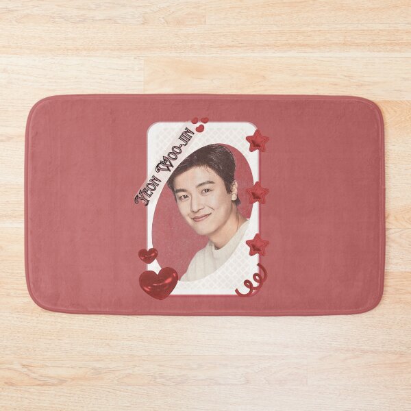 Item preview, Yeon Woo-jin Korean Actor Kdrama Group Card Red Aesthetic Collage Design designed and sold by AJUNICE STUDIO.