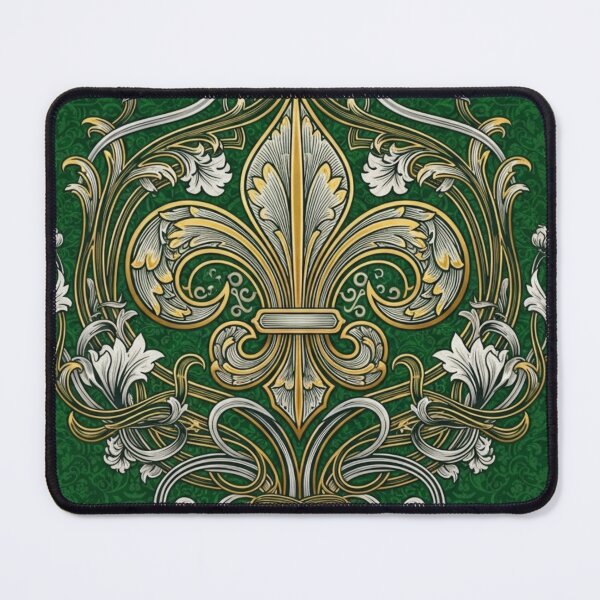 Item preview, Fleur de Lys Elegant Gold and Green Art Nouveau designed and sold by ProjectNoah.