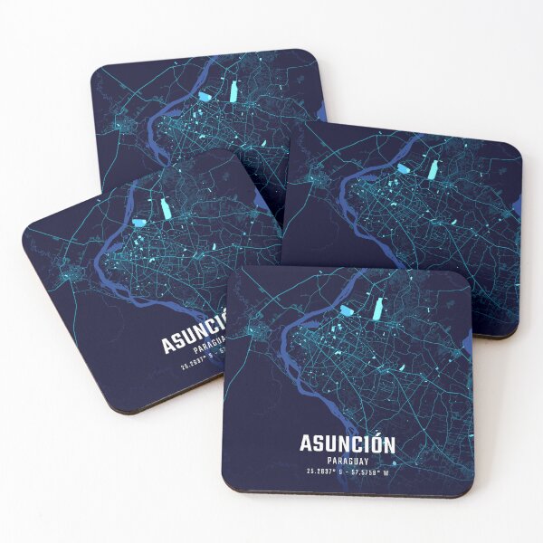 Item preview, Asunción Midnight City Map designed and sold by HomeLivingCo.
