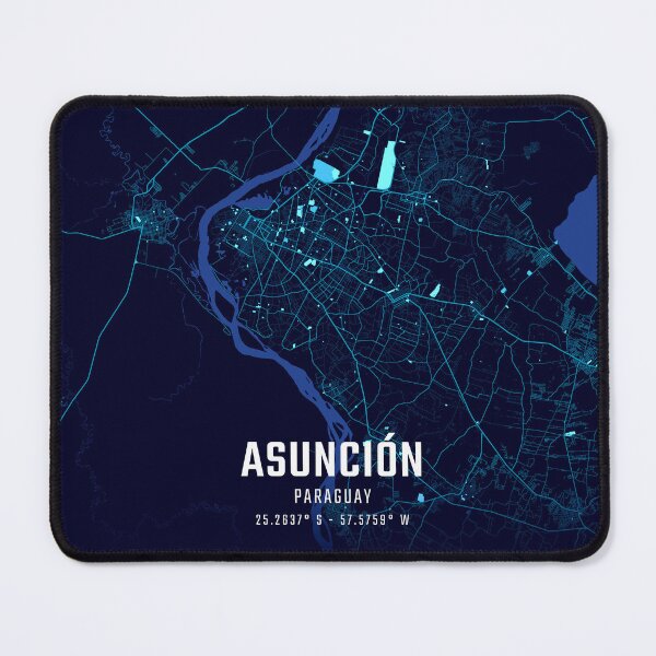 Item preview, Asunción Midnight City Map designed and sold by HomeLivingCo.