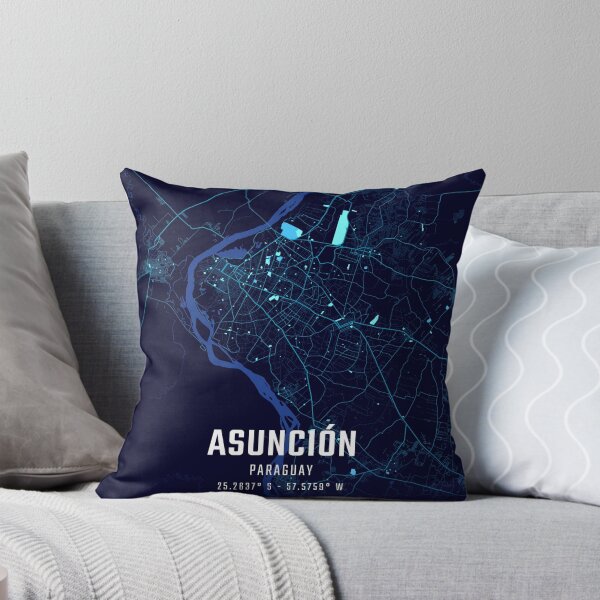 Item preview, Asunción Midnight City Map designed and sold by HomeLivingCo.