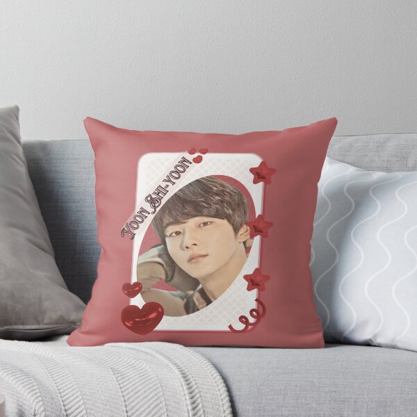 Artikelvorschau, Yoon Shi-yoon, koreanischer Schauspieler, K-Drama-Gruppe, Karten-Design in Rot, ästhetische Collage entworfen und verkauft von AJUNICE STUDIO.