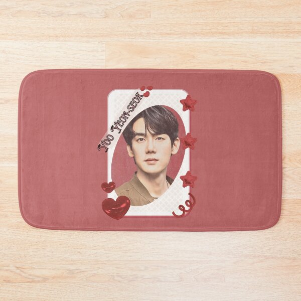 Item preview, Yoo Yeon-seok Korean Actor Kdrama Group Card Red Aesthetic Collage Design designed and sold by AJUNICE STUDIO.
