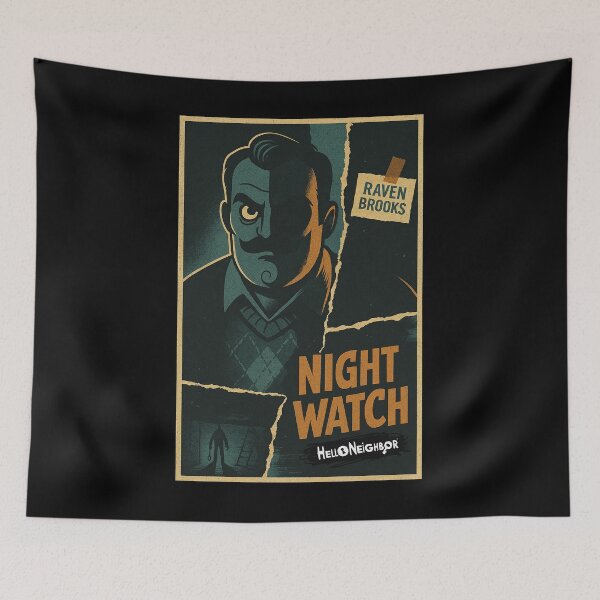 Item preview, Hello Neighbor Night Watch Collage Vintage Comic Style For Fan designed and sold by Bongocomic.