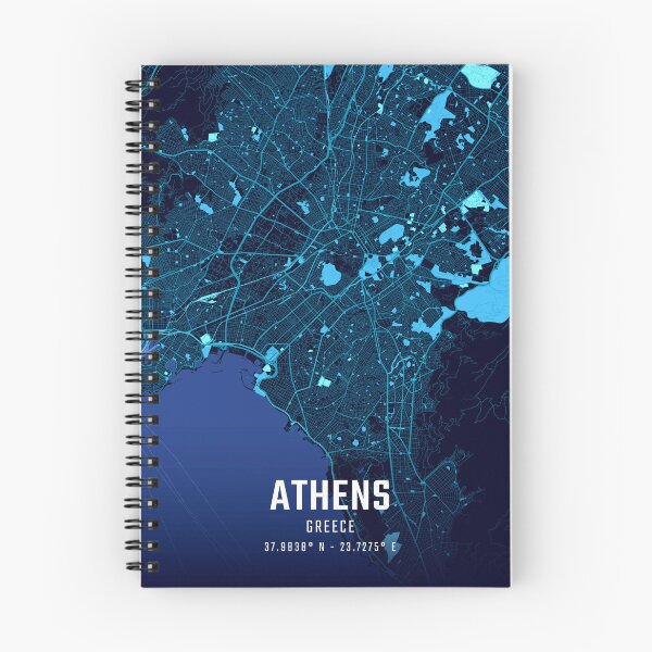 Item preview, Athens Midnight City Map designed and sold by HomeLivingCo.