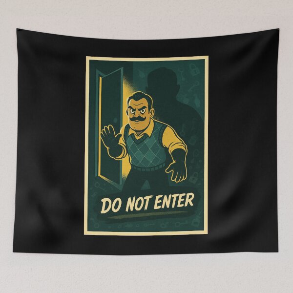 Item preview, Hello Neighbor Do Not Enter Vintage Comic Style For Fan designed and sold by Bongocomic.