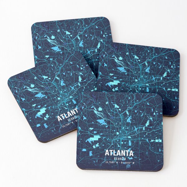 Item preview, Atlanta Midnight City Map designed and sold by HomeLivingCo.