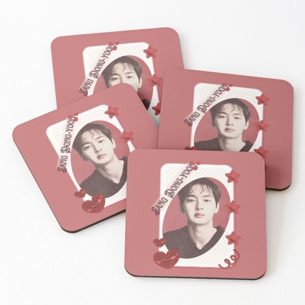 Item preview, Jang Dong-yoon Korean Actor Kdrama Group Card Red Aesthetic Collage Design designed and sold by AJUNICE STUDIO.