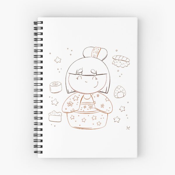 Item preview, Cute kokeshi - lineart designed and sold by hogakosta.
