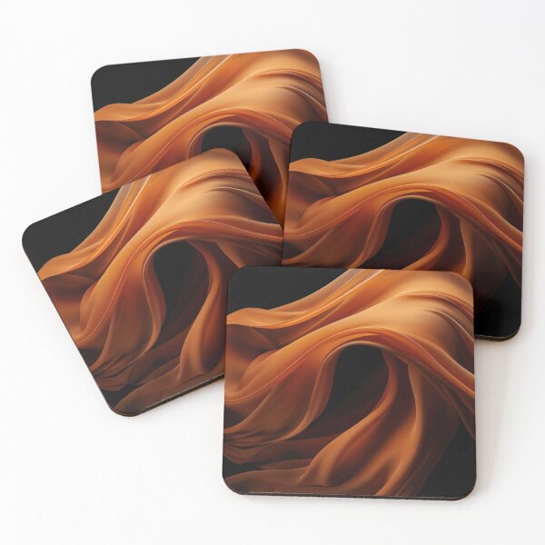 Item preview, Flowing orange silk fabric in motion designed and sold by anytka.