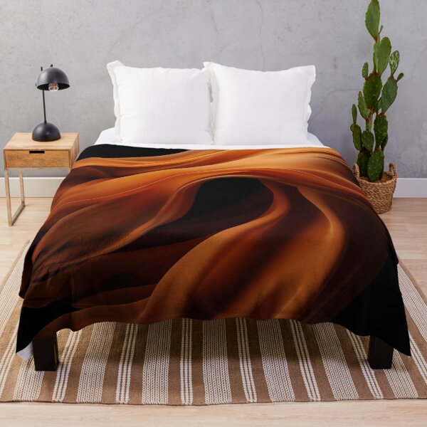 Item preview, Flowing orange silk fabric in motion designed and sold by anytka.