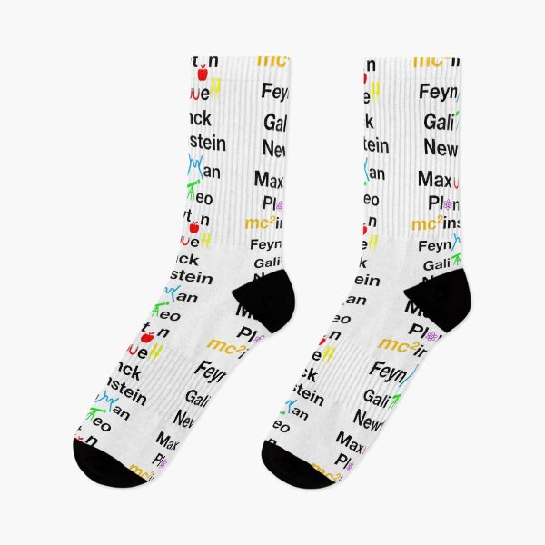 Item preview, Nerdy Minimalist Iconic Physicists Names Galileo, Newton, Maxwell, Planck, Einstein, Feynmann Physics Teacher Black Text designed and sold by MathWare MathClips.