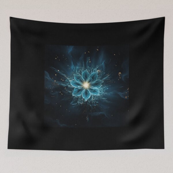 Item preview, A Burst of Energy: The Blue Light Petals Explode from Ice, Revealing a Golden Heart designed and sold by Epsydon Designers.