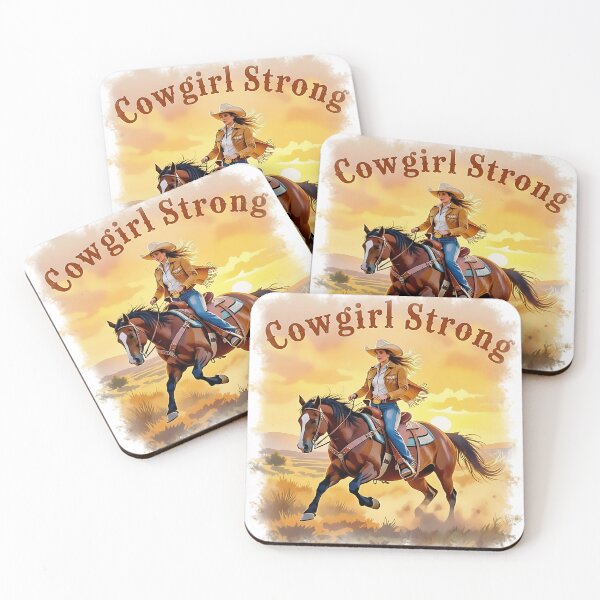 Item preview, Western, Girl riding horse, Cowgirl Strong, Wild spirt designed and sold by Wicked Wolf Poker.