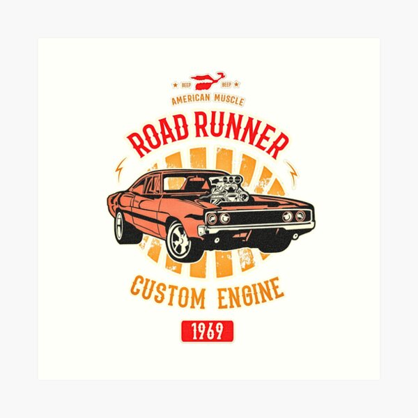 Plymouth Road Runner - American Muscle Art Print
