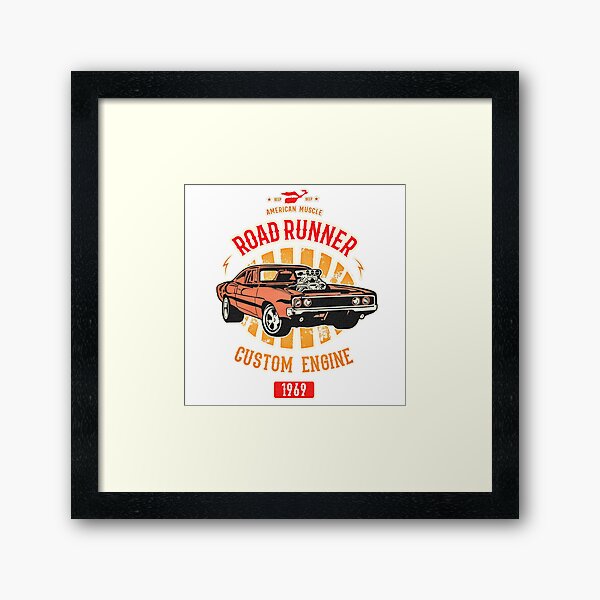 Plymouth Road Runner - American Muscle Framed Art Print