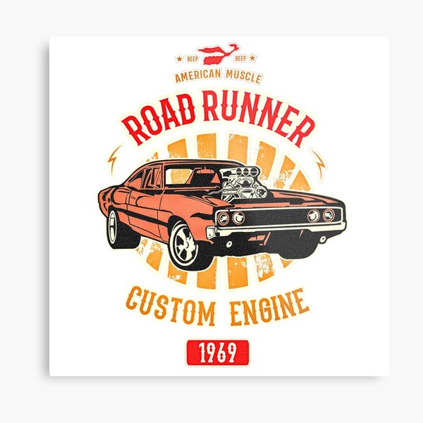 Plymouth Road Runner - American Muscle Metal Print